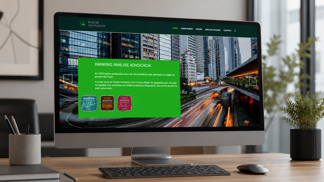 Site da Wolter Advogados, desenvolvido pela Webgui